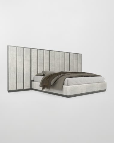 Casa Ispirata Colonna Extended Panel Upholstered California King Bed