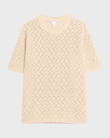 Bottega Veneta Men's Paper Textured Knit T-Shirt