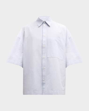 Bottega Veneta Men's Oversized Check Sport Shirt