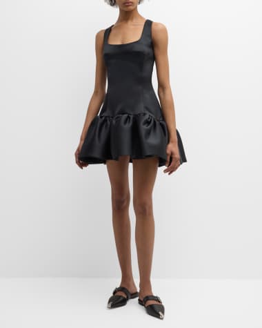 Bach Mai Volant Scoop-Neck Fit-&-Flare Mini Dress