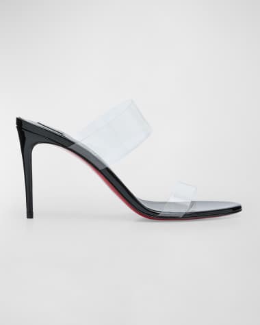 Christian Louboutin Just Nothing Clear Red Sole Slide Sandals
