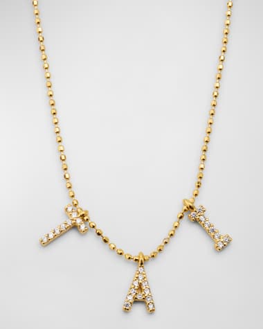 Tai 14K Gold-Plated Sterling Silver 3-Letter Personalized Necklace
