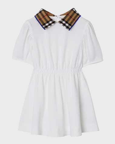 Burberry Girl's Alesea Check Rib Polo Dress, Size 6M-24M