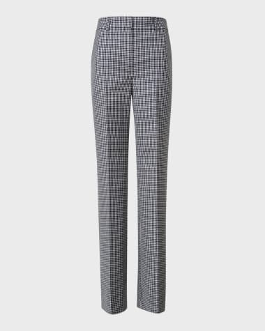 Akris Florine Double-Face Wool Straight-Leg Pants