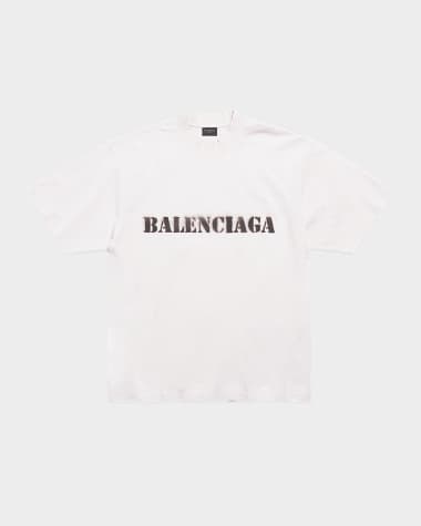 Balenciaga Men's Stencil Medium Fit T-Shirt