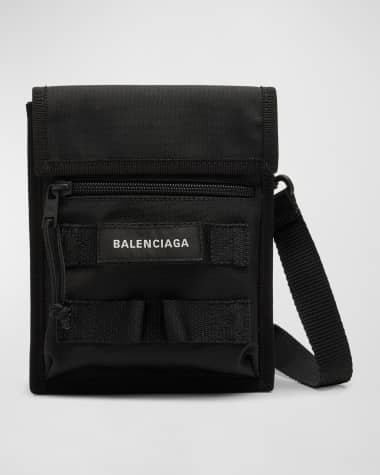Balenciaga Men's Nylon Army Pouch With Strap