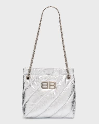 Balenciaga Crush XS Metallic Quilted Tote Bag