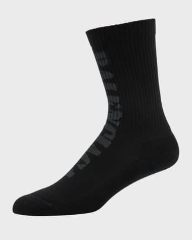 Balenciaga Men's Tonal Logo Crew Socks