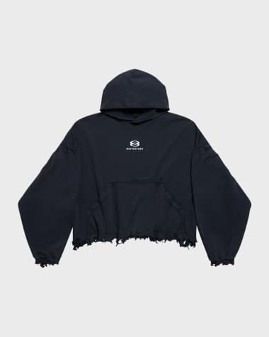 Balenciaga Unity Sports Icon Cropped Hoodie Oversized