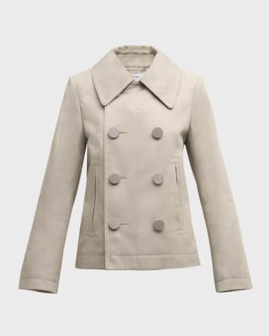 Bottega Veneta Double-Breasted Cotton Twill Caban Jacket