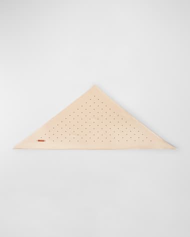 Loro Piana Polka-Dot Triangle Silk Scarf
