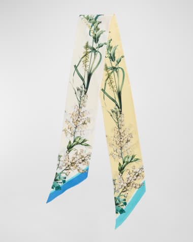 St. Piece Valentina Silk Twill Skinny Scarf