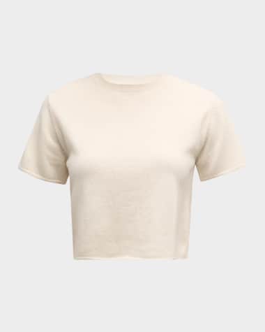 Sablyn Charleston Short-Sleeve Cashmere Sweater