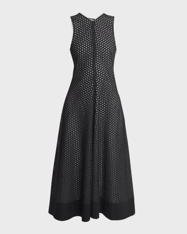 Proenza Schouler White Label Juno Broderie Anglaise A-Line Midi Dress