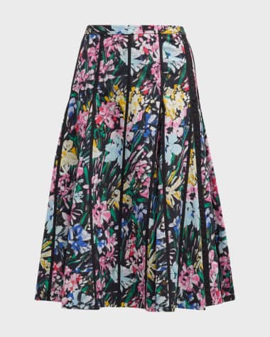 3.1 Phillip Lim Flowerworks Godet Knee-Length Skirt