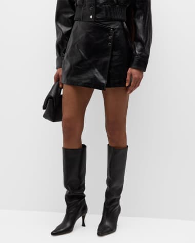 Iro Remzy Patent Leather Mini Skort