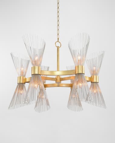 John-Richard Collection Bonheur 38" Round 12-Light Chandelier