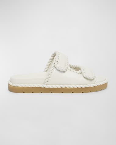 Bottega Veneta Jack Leather Braid Dual-Grip Sandals