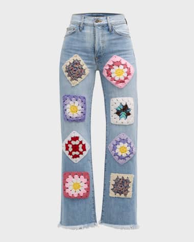 Cout De La Liberte Carrie Crochet Patch Jeans