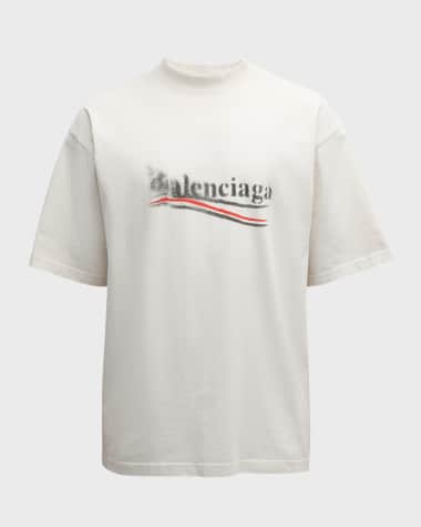 Balenciaga Men's Political Campaign Logo T-Shirt