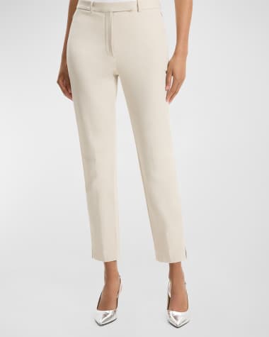 Theory Bistretch High-Waist Tapered Crop Pants