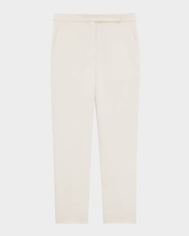 Theory High-Waist Slim Cropped Admiral Crepe Pants