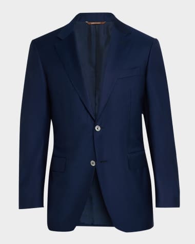 Canali Men's Solid 150s Wool Twill Blazer