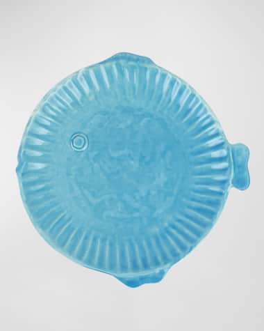 Vietri Pesce Serena Aqua Salad Plate