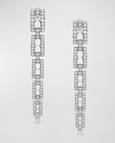 BVLGARI B.Zero1 18k Link Earrings in White Gold