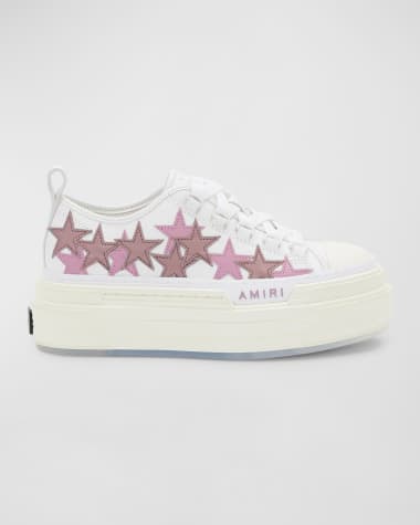 Amiri Stars Low-Top Canvas Platform Sneakers
