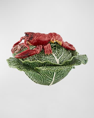 Bordallo Pinheiro Cabbage with Lobsters Tureen, 2 Lt.
