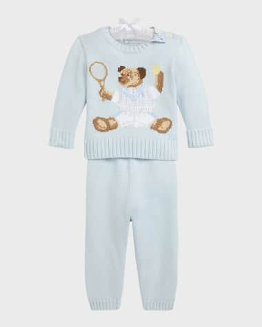 Shop Polo Ralph Lauren Baby Boy's Fleece Bomber Jacket & Joggers Set