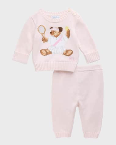 Ralph Lauren Polo Ralph Lauren Team USA Girls' Polo Bear Sweatshirt &  Fleece Jogger Pants - Little Kid, Big Kid