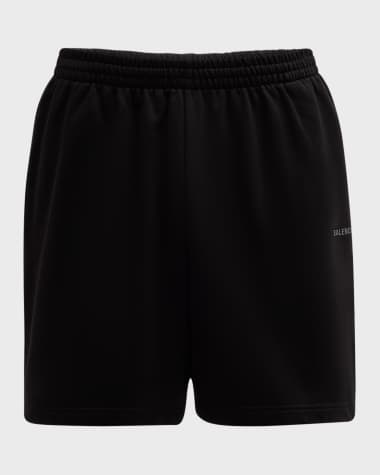 Balenciaga Men's Side-Logo Sweat Shorts