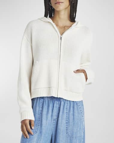 Splendid Vero Zip-Front Sweater Hoodie