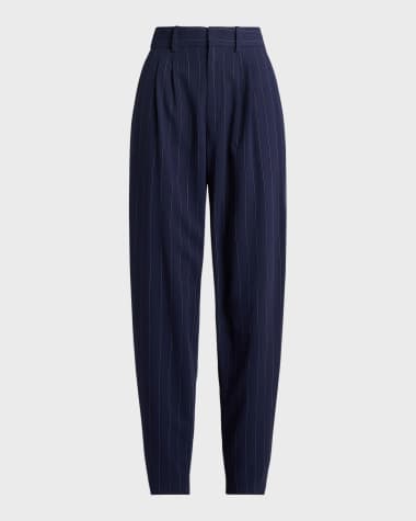Ralph Lauren Collection Cassidy Pinstripe Wool Pants