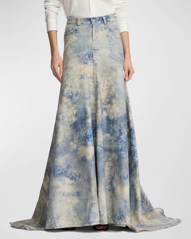 Women's plus size maxi skirts ralph lauren hot sale