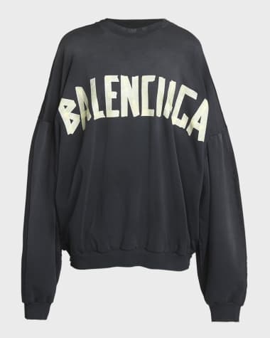 Balenciaga Oversized Double Front Crewneck Sweatshirt