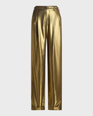 Ralph Lauren Collection Stamford Foiled Georgette Pants