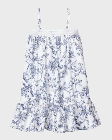 Petite Plume Kid's Lily Cotton Twill Nightgown, Size 6M-12