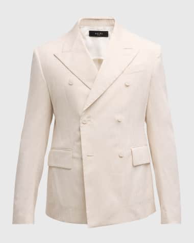 Amiri Men's Shimmer Stripe Double-Breasted Blazer