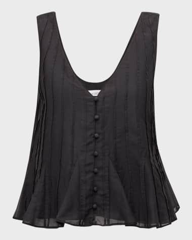 La Ligne Penelope Pleated Tank Top