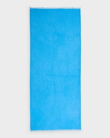 Faliero Sarti Fringed Cashmere & Silk Scarf