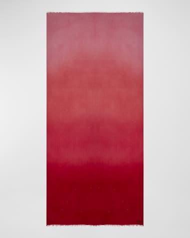 Faliero Sarti Sequin Embellished Gradient Wool-Blend Scarf