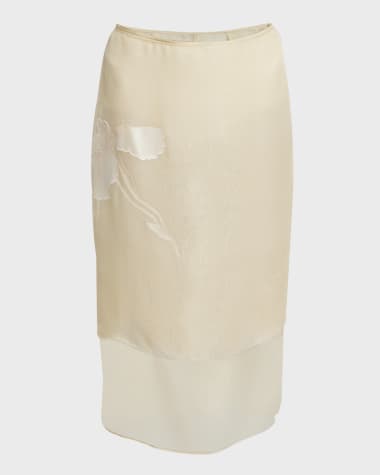 Givenchy Iris Double-Layered Midi Skirt