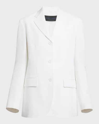 Proenza Schouler Sandis Cotton Viscose Suiting Blazer