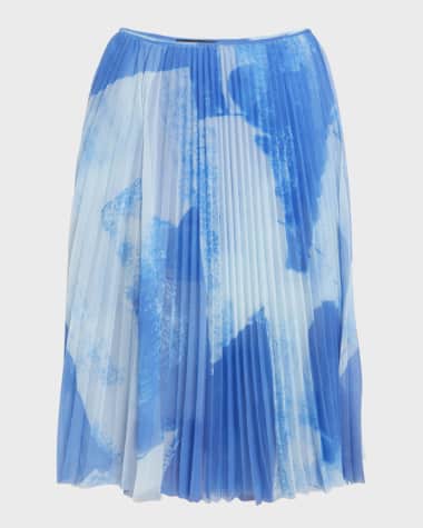 Proenza Schouler Judy Printed Pleated Jersey