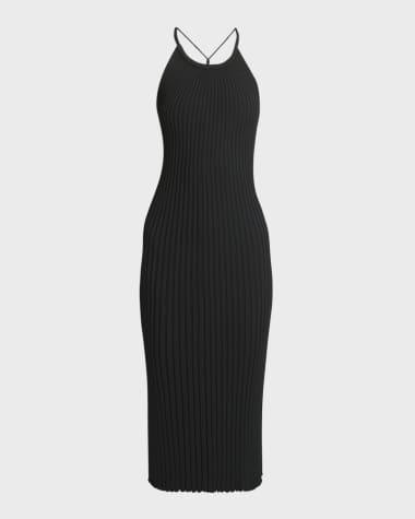 Proenza Schouler Vida Ribbed Body-Con Midi Dress