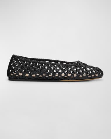 Le Monde Beryl Regency Woven Leather Ballerina Flats