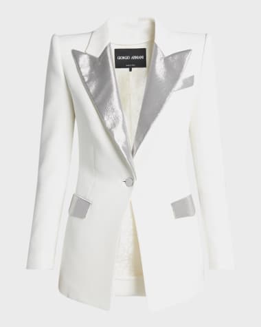 Giorgio Armani Lame Silk Tuxedo Jacket